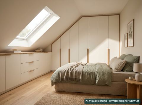 KI-Visualisierung: Einbauschrank unter der Dachschräge